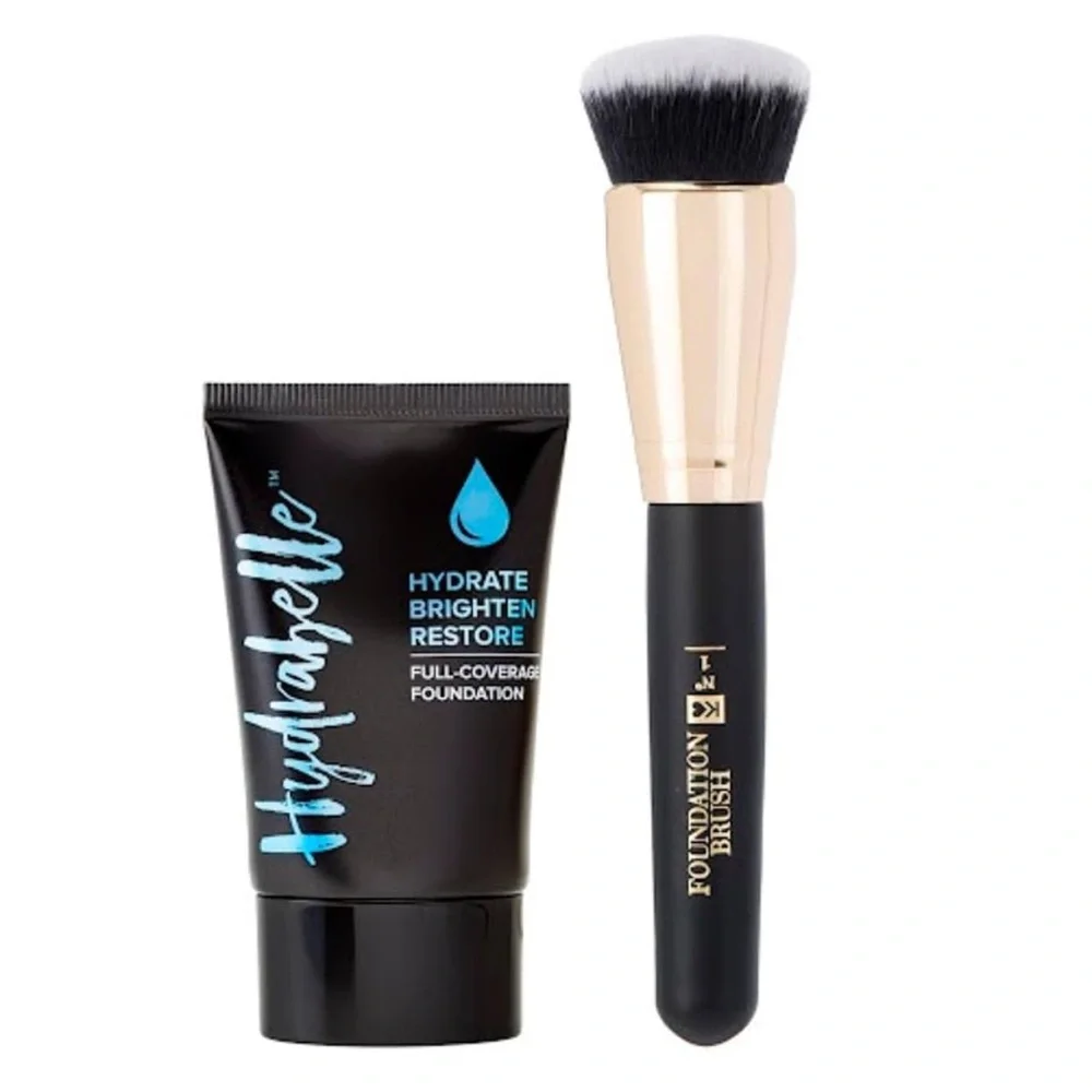 Belle Beauty Hydrabelle Full Coverage Foundation with Luxe Foundation Brush